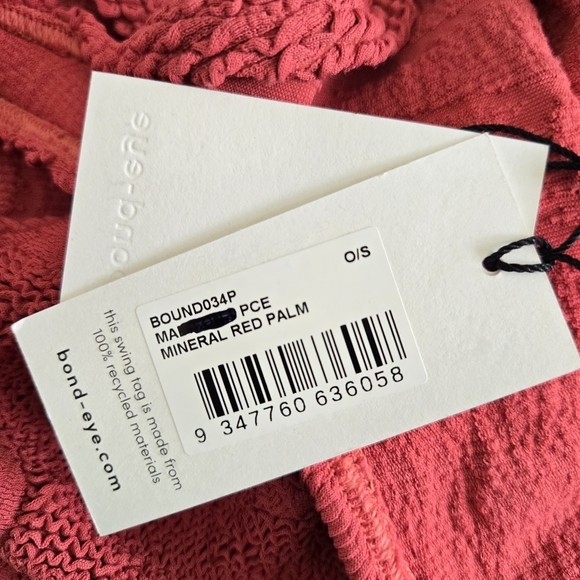 New Bond-Eye Mara Palm Tree Mineral Red One Piece Swimsuit NWT One Size - Picture 11 of 12